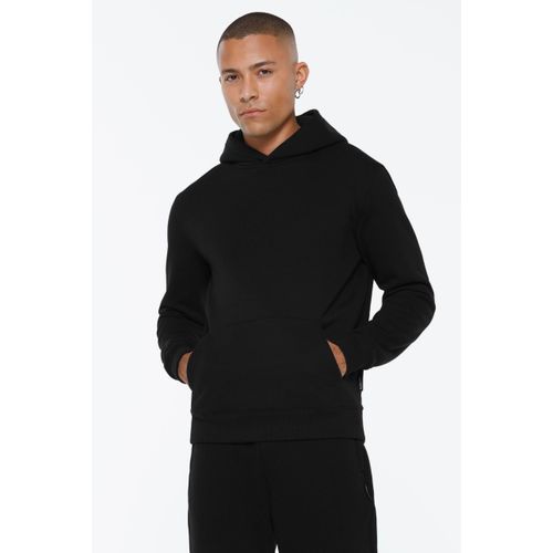 Kapuzensweatshirt HARLEM SOUL, Herren, Gr. S, schwarz, Material: 65% Baumwolle, 35% Polyester, unifarben, casual, lässig geschnitten, Rundhals, Langarm eingesetzt Rippbündchen, Sweatshirts, mit weicher Innenseite