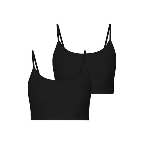 Bustier LASCANA, Damen, Gr. 44/46, N-Gr, schwarz, Obermaterial: 95% Baumwolle, 5% Elasthan, BHs Bustier, aus elastischer Baumwolle