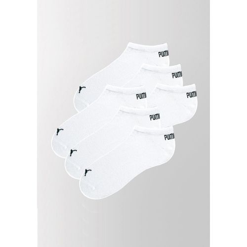 Sneakersocken PUMA, Damen, Gr. 35-38, weiß, Baumwollmischung, Polyamid, Baumwolle, Baumwollmischung, Elasthan, unifarben, elastisch, Socken, mit eingestricktem Markenlogo