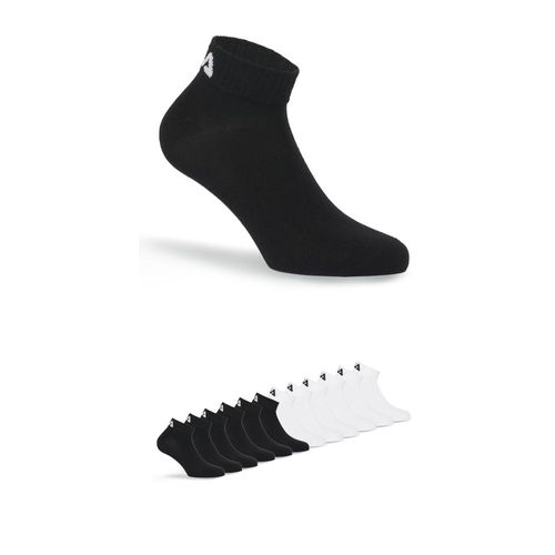 Kurzsocken FILA, Damen, Gr. 43-46, schwarz-weiß (schwarz, weiß), Baumwollmischung, elastisch, Socken