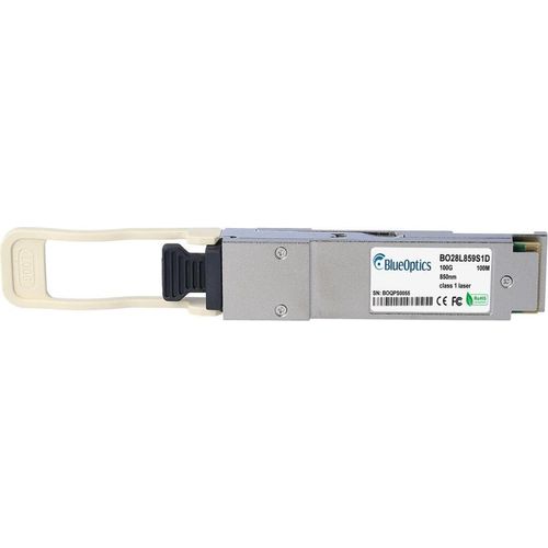 Kompatibler Extreme Networks AA1405005-E6 BlueOptics BO28L859S1D QSFP28 Transceiver, MPO/MTP, 100GBASE-SR4, Multimode Fiber, 4x850nm, 100 Meter, 0°C/+70°C, DDM (AA1405005-E6-BO)