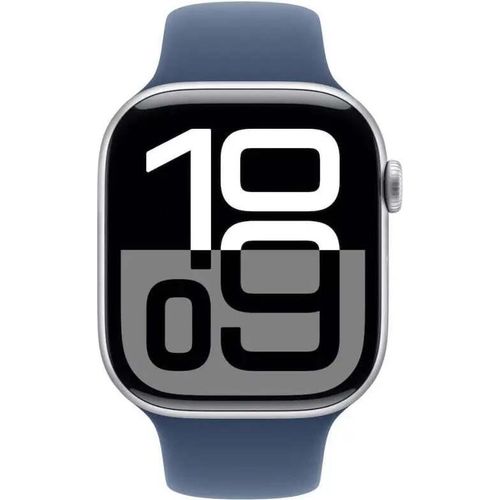 Apple Watch S10/42mm/Silber/Sportband/Denim/-S/M