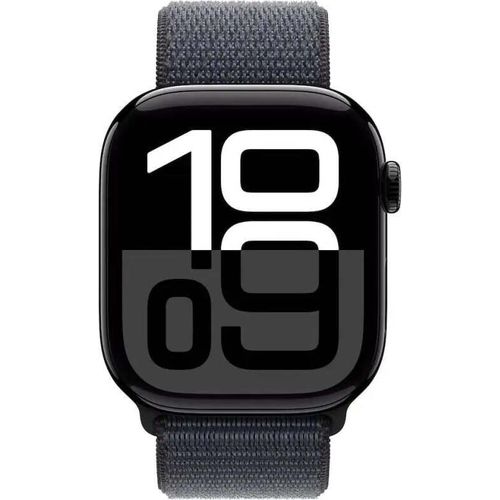 Apple Watch Series 10 GPS + Cellular 46mm Jet Black Aluminium Gehäuse mit Ink Sport Loop