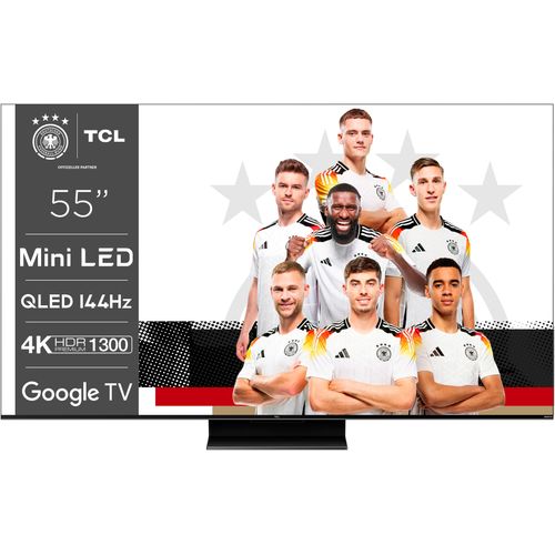 TCL Mini-LED-Fernseher, G (A-G), schwarz, 55, Fernseher, Dolby Vision, Apple TV, Multi-HDR, 144 Hz