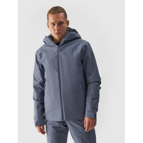 Skijacke 4F, Herren, Gr. M, blau (hellblau), Softshell, Obermaterial: 100% Polyester. Futter: 100% Polyester. Wattierung: 100% Polyester, unifarben, sportlich, hoch geschlossener Ausschnitt, Langarm eingesetzt eingefasste Kante mit Klettverschluss, Jacken, Winterjacke