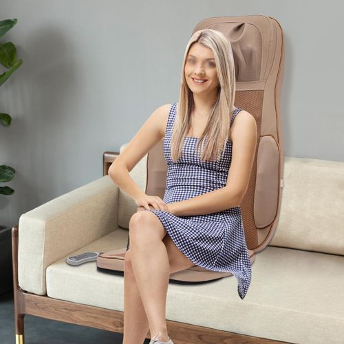 Kompressionsmassage Sitz, Rückenmassagegerät mit Wärme, Massage von Nacken, Schultern, Rücken und Oberschenkeln