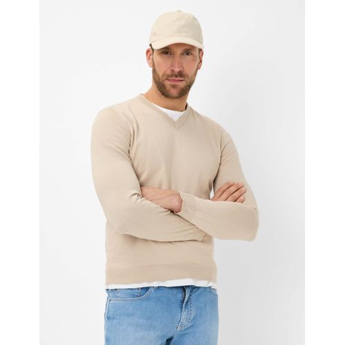 Brax Herren Strickpullover Style VICO beach, Beige, Gr. XXXL