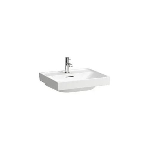 Laufen Meda Aufsatzwaschtisch H8161124001041 55x46cm, mit Überlauf, 1 Hahnloch pro Becken, weiß mit LCC