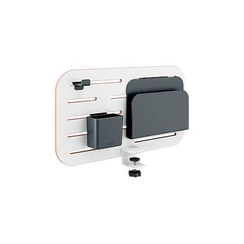 Schreibtisch-Organizer LEITZ Ergo Pegboard, für Ergo Schreibtische, 3-teilige Ausstattung, inkl. Klemmhalterung, B 420 x H 250 mm, MDF, schwarz-weiß