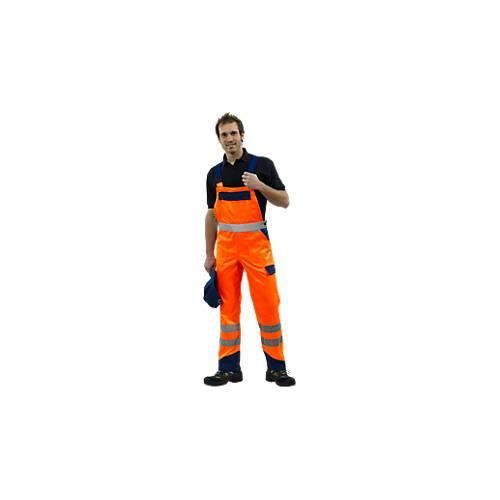 Warnschutz-Latzhose orange/blau Gr.62
