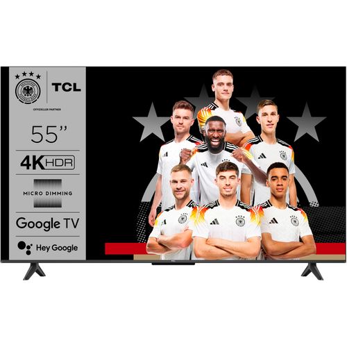 TCL LED-Fernseher, E (A-G), titan, anthrazit, 55, Fernseher, Dolby Audio, Game Master, Apple TV