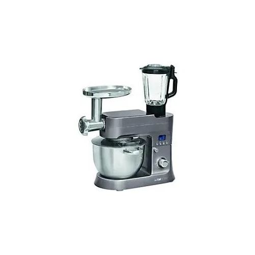 Clatronic Küchenmaschine KM 3674 1200 W 6,2 l Edelstahl Grau