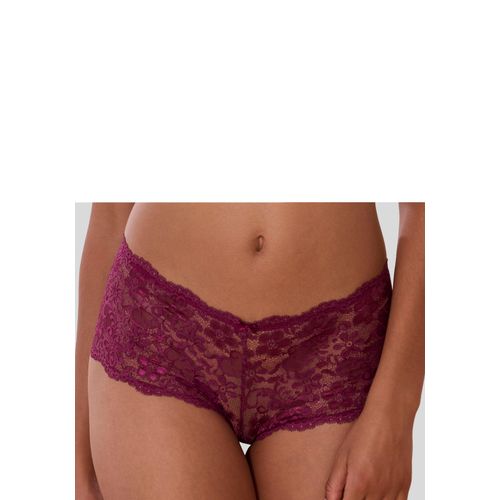 Panty NUANCE, Damen, Gr. 32/34, lila (cassis), Spitze, Obermaterial: 90% Polyamid, 10% Elasthan, körpernah, Unterhosen, aus Spitze