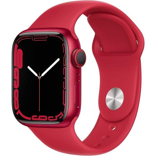 Apple Watch Series 7 (2021) GPS + Cellular 41 mm - Aluminium Rot - Sportarmband Rot