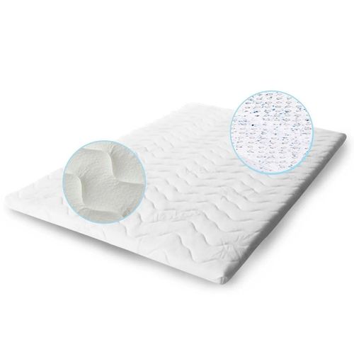 Gel Latex Topper H2 7 Zonen Höhe 10cm RG 65 (bis 95kg) Auflage für Boxspringsbett (80x200x10 cm)