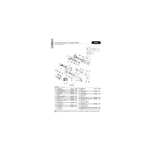 Ideal Standard Griffhebel STRADA, rund, Kart. 47, F960984AA kpl., Chrom