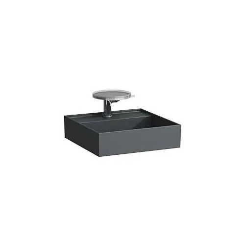 LAUFEN Kartell Handwaschbecken H8153317588151 46x46cm, ohne Überlauf, 2 Hahnlöcher, graphit matt