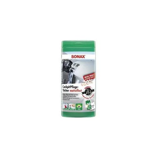 SONAX CockpitPflegeTücher Matteffect ( 25 Stück ) Reinigungstücher 25x 04158410
