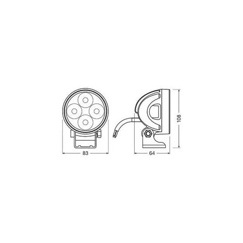 OSRAM Fernscheinwerfer LEDriving® Round VX80-WB geschraubt LEDDL119-WD