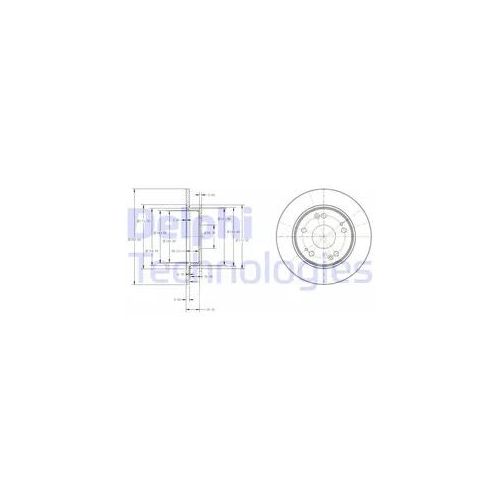 DELPHI Bremsscheibe hinten rechts links voll 260mm für HONDA 42510-SNE-A00 42510-SMG-E20 42510-SNA-A00 BG4118C