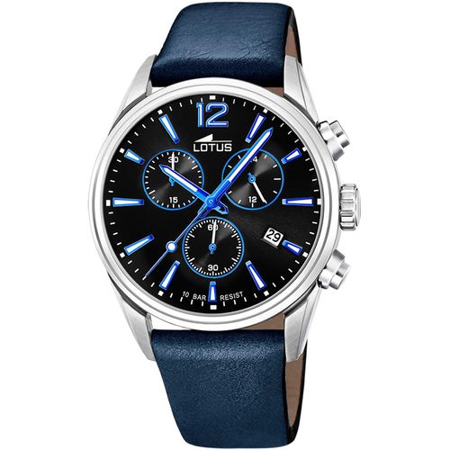 Chronograph LOTUS, blau (dunkelblau), Armbanduhren, Herren, Armbanduhr, Quarzuhr, Herrenuhr, Stoppfunktion, Festina Group