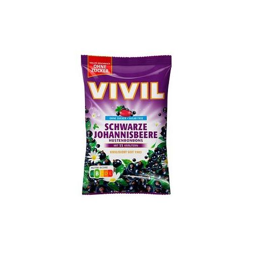 VIVIL® Schwarze Johannisbeere ohne Zucker Bonbons 120,0 g