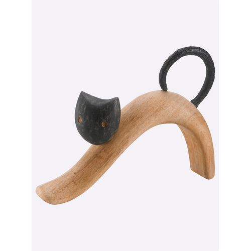 Dekofigur HEINE HOME, schwarz (natur, schwarz), B:35cm H:25,5cm T:8,5cm, Dekofiguren