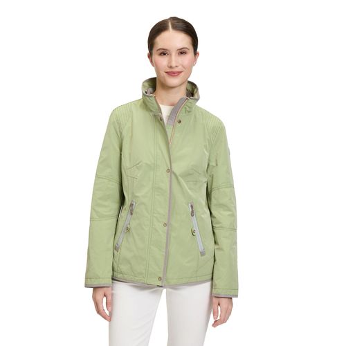 Outdoorjacke GIL BRET, Damen, Gr. 46, grün (pale olive), Obermaterial: 100% Polyester, unifarben, casual, tailliert taillenbedeckt, ohne Ausschnitt, Langarm, Jacken, mit Stehkragen