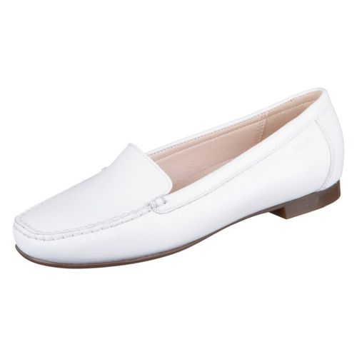 Sioux Slipper & Mokassin ZALLA, Glattleder, Weiß, Damen