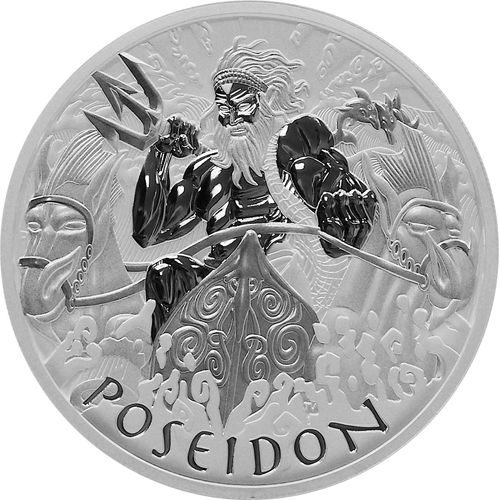 1 Unze Silbermünze Götter des Olymp - Poseidon 2021 Gods of Olympus Silber 999
