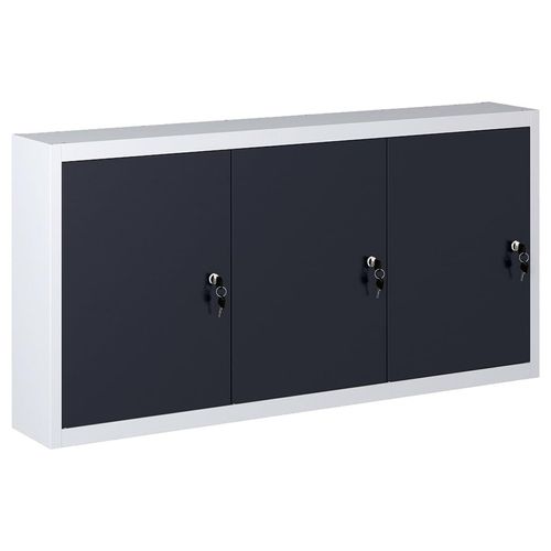 Prolenta Premium - Wand-Werkzeugschrank Industriedesign Metall Grau und Schwarz