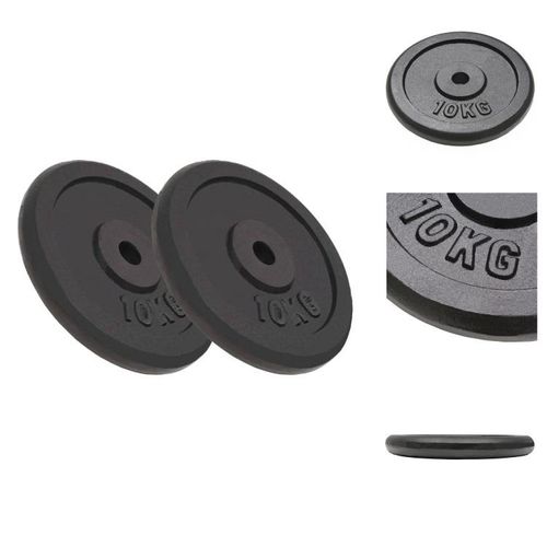 vidaXL Hantelscheiben 2 Stk. 2x10 kg Gusseisen - Hanteln & Gewichte