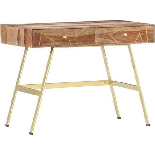 Schreibtisch mit Schubladen 100x55x75 cm Massivholz Akazie