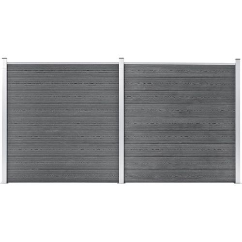 Gartenzaun WPC 353×186 cm Grau
