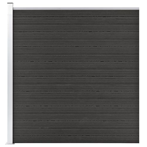 Gartenzaun WPC ist langlebig und beständig gegen Fäulnis und Rost 175x186 cm braun