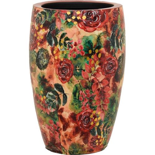 Ter Steege Blumentopf, entworfen von Lammie, Metall, rot-mehrfarbig, D 30 cm, H 49 cm