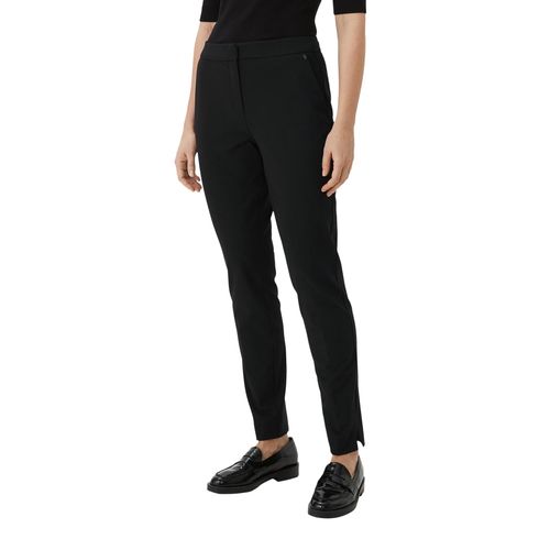 Anzughose COMMA, Damen, Gr. 36, N-Gr, schwarz, Stoff, Obermaterial: 48% Polyamid, 42% Viskose, 10% Elasthan, unifarben, casual, slim fit knöchelfrei, Hosen, mit Viskose und Slim fit