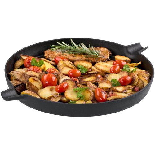 Grillpfanne TEPRO, schwarz, H:3,5cm Ø:31,7cm, Pfannen, 31,7 cm Durchmesser