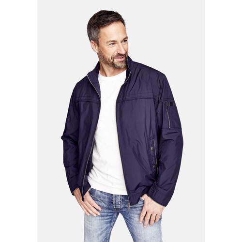 Outdoorjacke CABANO, Herren, Gr. 52, blau (dunkelblau), 100% Polyester, unifarben, sportlich, kurz, hoch geschlossener Ausschnitt, Langarm, Jacken, mit wasserabweisenden Eigenschaften