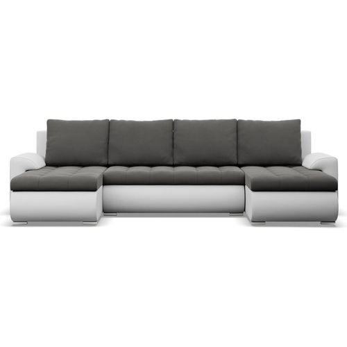 U-Sofa mit Schlaffunktion Foresta, 2 Chaiselongues, Dunkelgrau + Grau