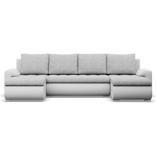 U-Sofa mit Schlaffunktion Foresta, 2 Chaiselongues, Grau + Grau