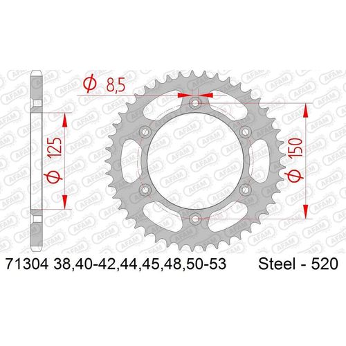 AFAM Kettenrad 71304-40