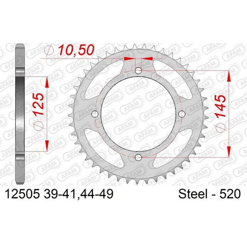 AFAM Kettenrad 12505-39