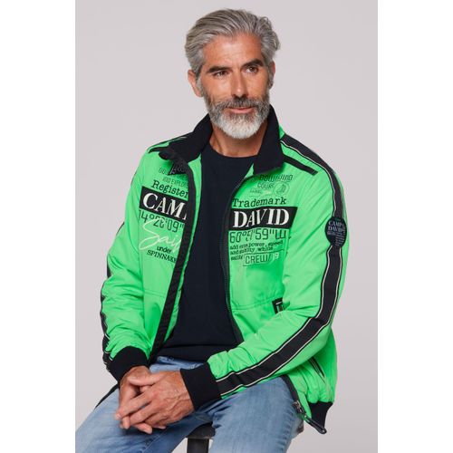 Outdoorjacke CAMP DAVID, Herren, Gr. L, grün, Material Oberstoff: 100% Polyester, Futter Rumpf: 100% Polyamid, Futter Ärmel: 100% Polyester, bedruckt, bestickt, casual, lässig geschnitten normal, Langarm eingesetzt Rippbündchen, Jacken
