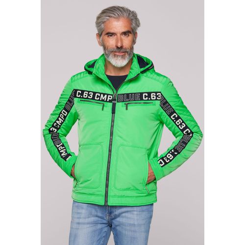 Outdoorjacke CAMP DAVID, Herren, Gr. 4XL, grün, Material Oberstoff: 100% Polyester, Futter Rumpf: 100% Polyamid, Futter Ärmel: 100% Polyester, Füllung: 100% Polyester, bedruckt, bestickt, casual, lässig geschnitten normal, Langarm eingesetzt gerader Abschluss, Jacken, mit Brusttaschen