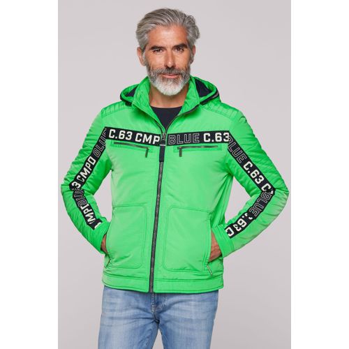 Outdoorjacke CAMP DAVID, Herren, Gr. XXL, grün, Material Oberstoff: 100% Polyester, Futter Rumpf: 100% Polyamid, Futter Ärmel: 100% Polyester, Füllung: 100% Polyester, bedruckt, bestickt, casual, lässig geschnitten normal, Langarm eingesetzt gerader Abschluss, Jacken, mit Brusttaschen