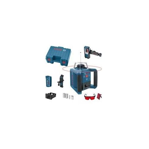 Rotationslaser GRL 300 HV Professional blau/schwarz, rote Laserlinie und Lotpunkt, mit Laser-Empfänger LR 1, in L-BOXX