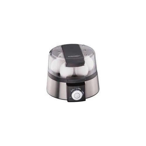 Eierkocher 6070 edelstahl/schwarz, 435 Watt, für 7 Eier oder 3 pochierte Eier