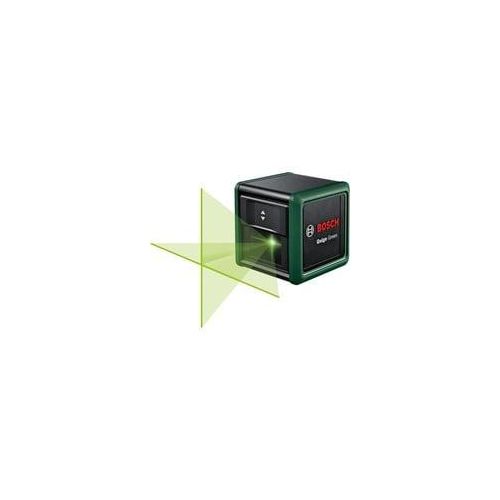 Kreuzlinienlaser Quigo Green, mit Klemme grün/schwarz, grüne Laserlinien, Reichweite 10 Meter