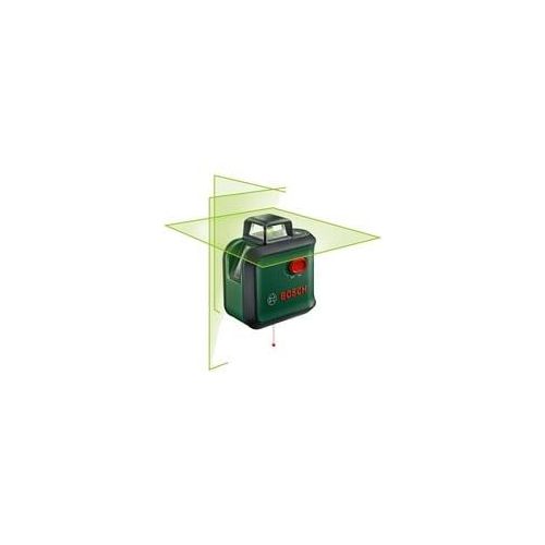 Kreuzlinienlaser AdvancedLevel 360 grün/schwarz, grüne Laserlinien, Reichweite Ø 24 Meter
